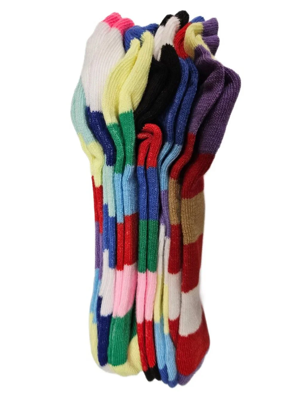 Women's Ankle Socks, Bundle of 12 Pairs, Striped